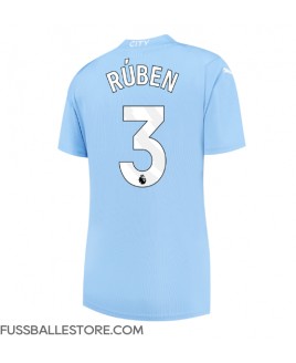 Günstige Manchester City Ruben Dias #3 Heimtrikot Damen 2023-24 Kurzarm